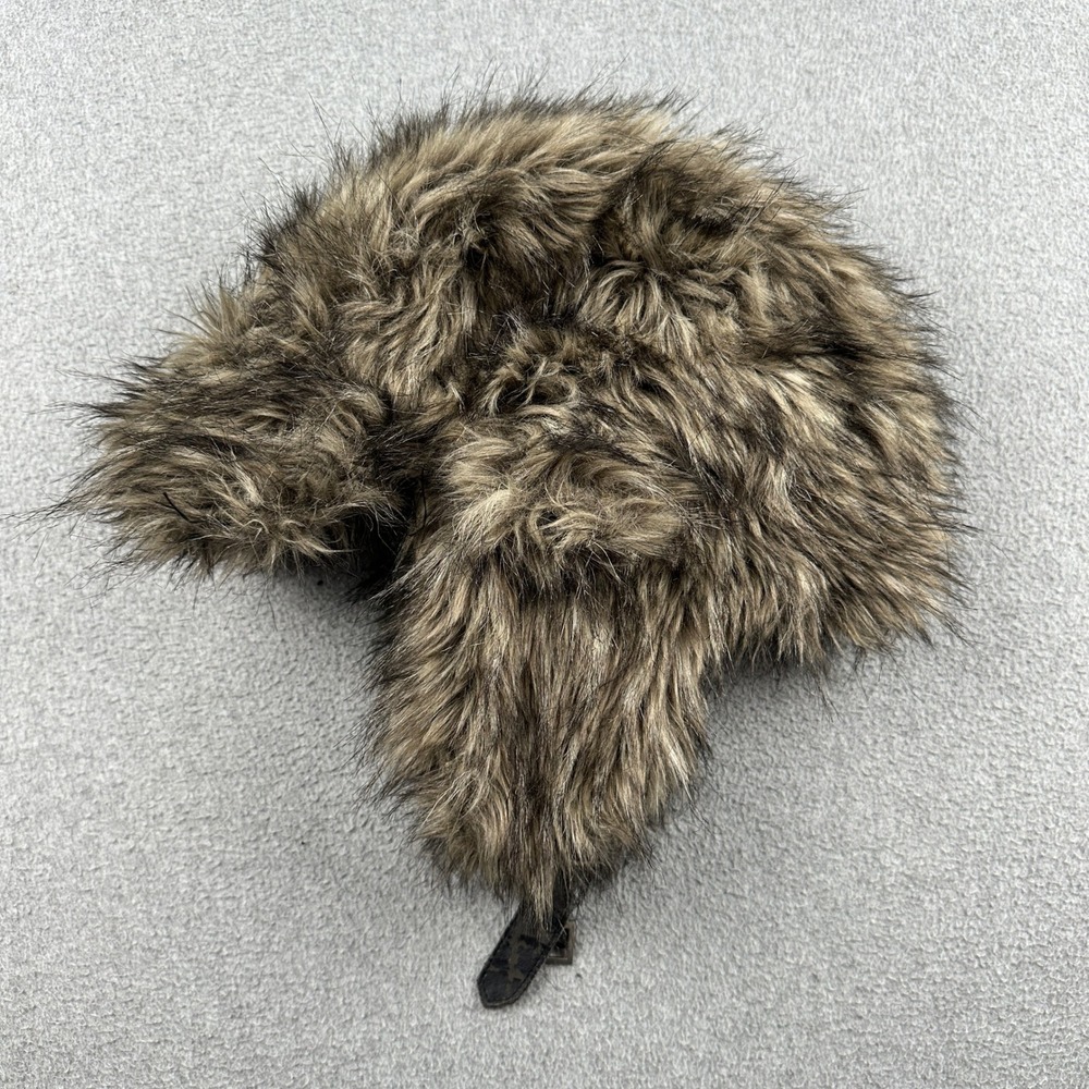 Steve Madden Trapper Hat Womens OS Brown Faux Fur Ear Flaps Aviator Ushanka